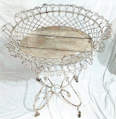 19th Century French Victorian Wire Planter Planters