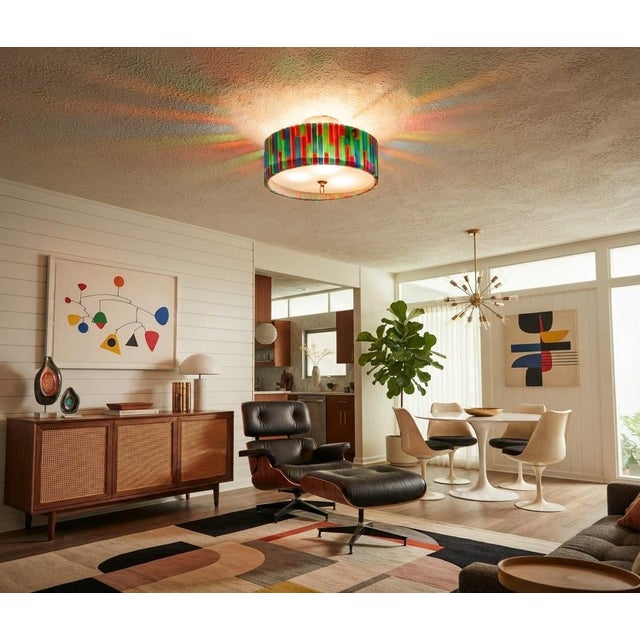 Moe Mid Century Modern Acrylic Tile Fiesta Series Ceiling Light, Flush Mount For Sale - Image 12 of 12
