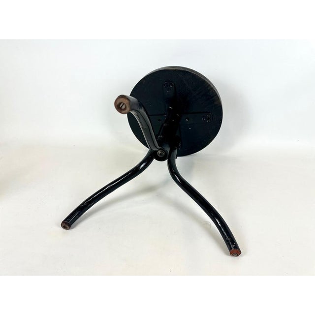 Vintage Industrial Swivel Stool, 1950s For Sale - Image 9 of 13
