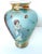 Art Nouveau Blue Glass Hand-Painted Scenic Vase, Nouveau Woman, Gold Leaf, C. 1900-1910 For Sale - Image 10 of 12