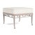 Brown Jordan Calcutta Ottoman in Blush with Sea Salt and Dusty Pink Welt Cushions For Sale