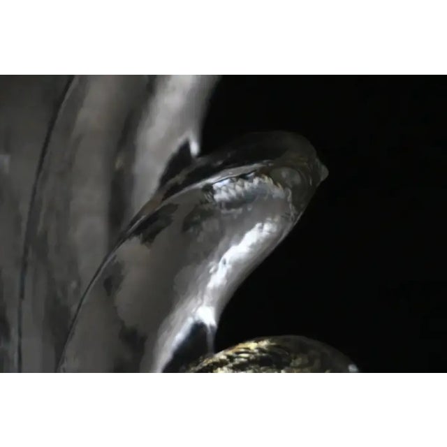 2000 - 2009 Tall Clear Murano Glass Palm Tree Leaf Sconces, 2000, Set of 2 For Sale - Image 5 of 13