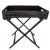 2020s Artifacts Rattan Butler Tray/Table 25.5" with Glass Insert, Tudor Black For Sale - Image 5 of 5