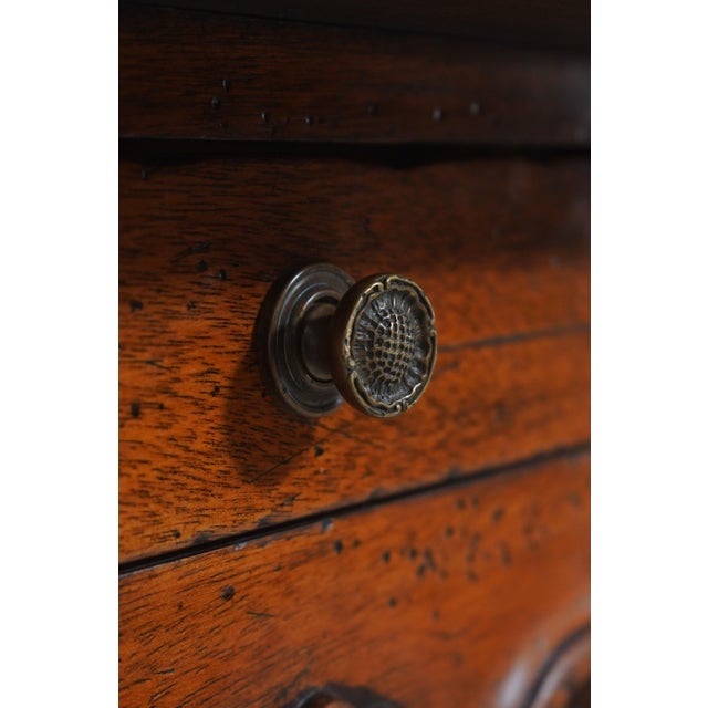 Brown Henredon One-Drawer French Provincial Mahogany Side Table For Sale - Image 8 of 16