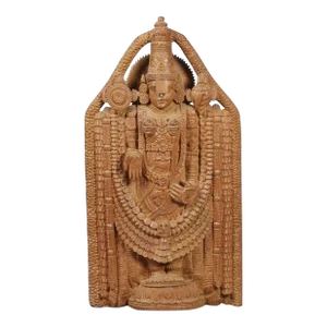 Mid Century Statue Tirupati Vishnu Narayana Wood South India Vishnu Hardwood Large Antique Statue Indian Hindu Mysore
