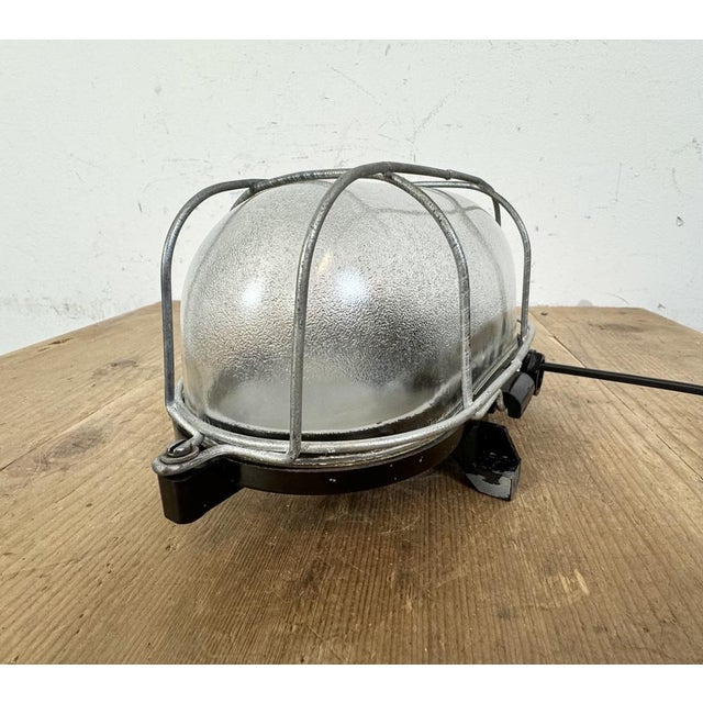 Industrial Brown Bakelite Wall Light with Frosted Glass, 1960s For Sale - Image 9 of 17
