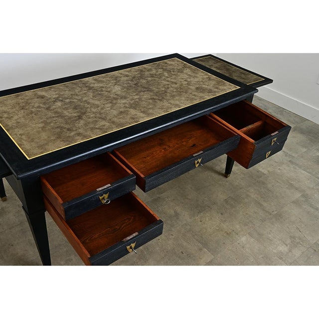 French 19th Century Directoire Style Ebonized Desk For Sale - Image 9 of 14