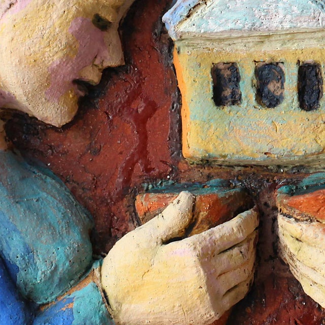 This is a one of a kind original wall sculpture by San Diego artist, Cheryl Tall. Its diameter is 12 inches. A Certificate...