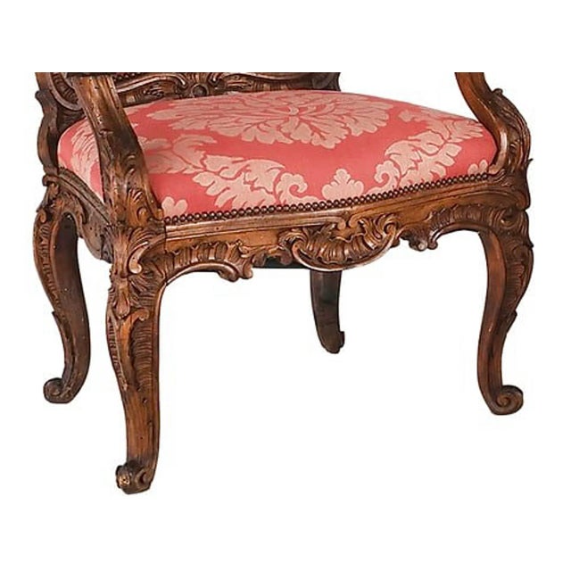 Large Pair of Exuberantly Carved Italian Baroque Armchairs For Sale In Tampa - Image 6 of 8