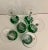 German Green Hand Cut Crystal Wine Goblets / Glasses - Set of 6 For Sale In San Diego - Image 6 of 7