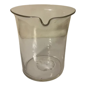 Large Antique 19th Century American Blown Glass Flip Beaker Vase With Spout