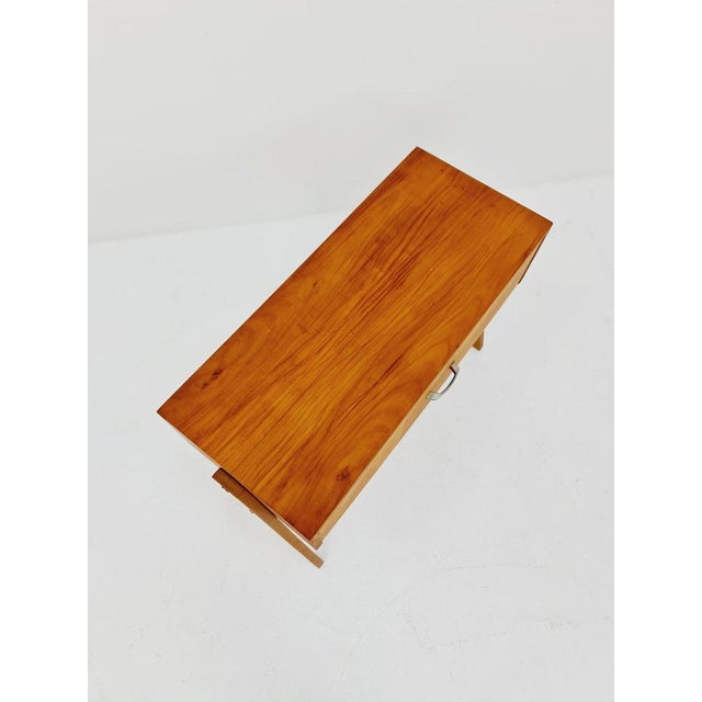 Mid-Century German Beech Side Table, 1950s For Sale - Image 3 of 11