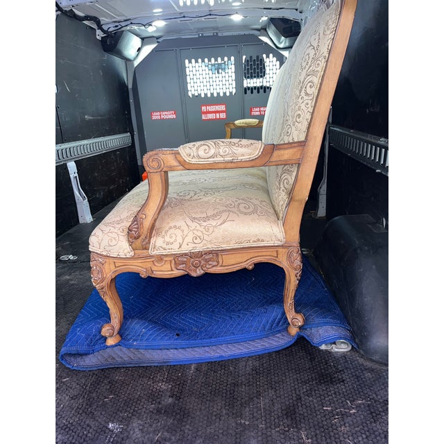 Wood Mid 20th Century Louis XV Style Upholstered Sofa For Sale - Image 7 of 12