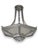 Six Sided Glass rod and Aluminum Art Deco Chandelier w/ scallopped stem An Industrial six sided, hexagonally shaped...