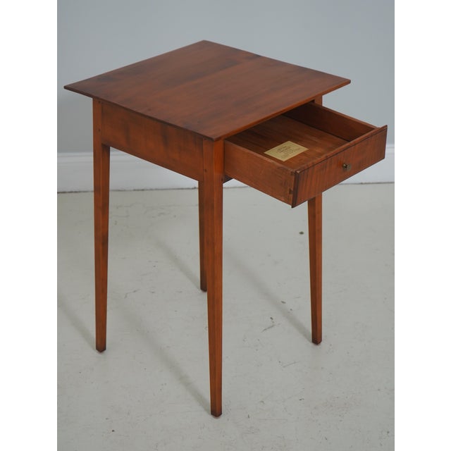 Traditional Eldred Wheeler Maple 1 Drawer Country Stand For Sale - Image 3 of 16