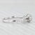 Metal 0.94ctw Round Diamond Halo Engagement Ring 14k White Gold Size 6.75 Gia Cathedral For Sale - Image 7 of 8