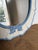 Vintage Painted Ruffled Oval Mirror With Bow For Sale - Image 9 of 10
