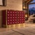 Wood Burgundy Murano Glass Sphere Dry Bar with Low Brass Plinth from Justfurnituress SRL For Sale - Image 7 of 8