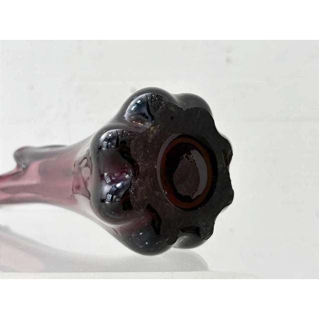 Glass Vintage Murano Glass Vase in Violet, 1950s For Sale - Image 7 of 17