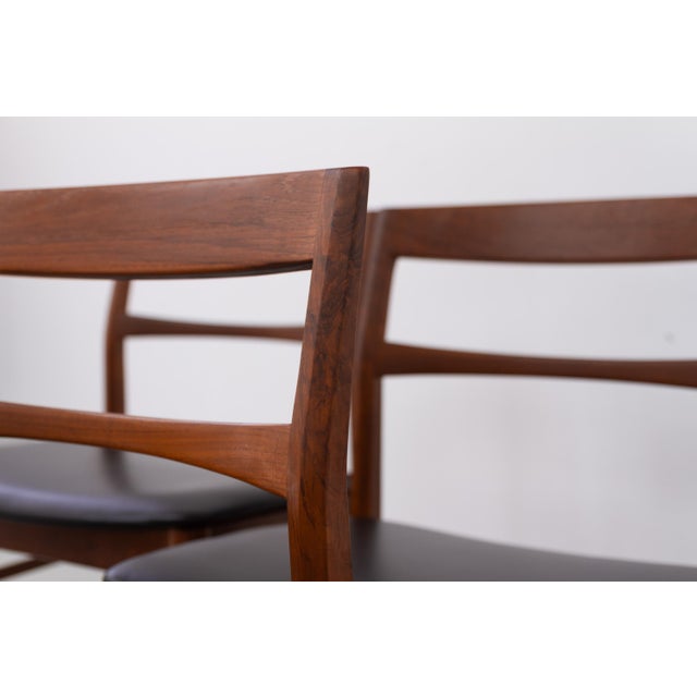 Vintage Danish Teak Dining Chairs by Kjærnulf for Vejle Møbelfabrik, 1960s, Set of 4 For Sale - Image 12 of 18