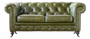 Chesterfield Leather Loveseat by Adoorne