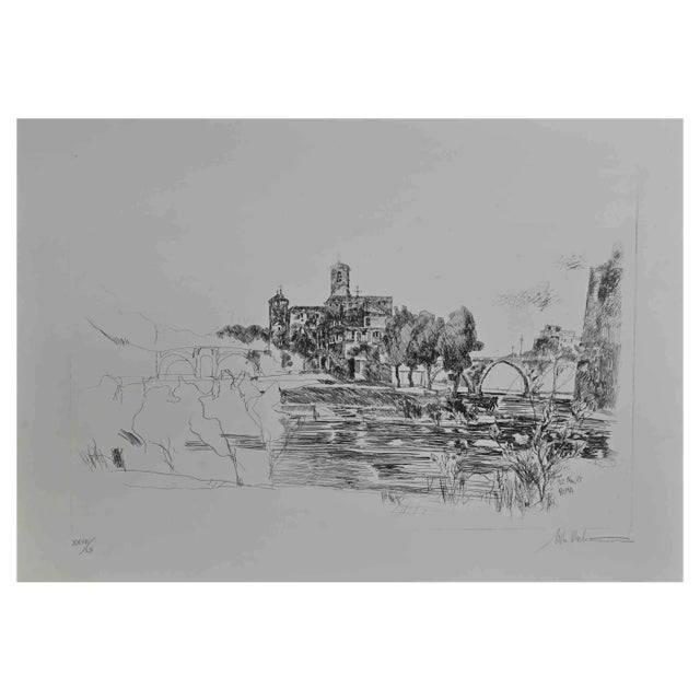 Mihu Vulcanescu, Rome, Etching, 1979 For Sale