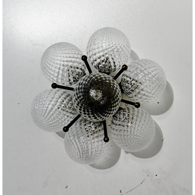 Not Yet Made - Made To Order Sakura Balloton Bronzed Clear Globe Flush Mount by Fabio LTD For Sale - Image 5 of 8