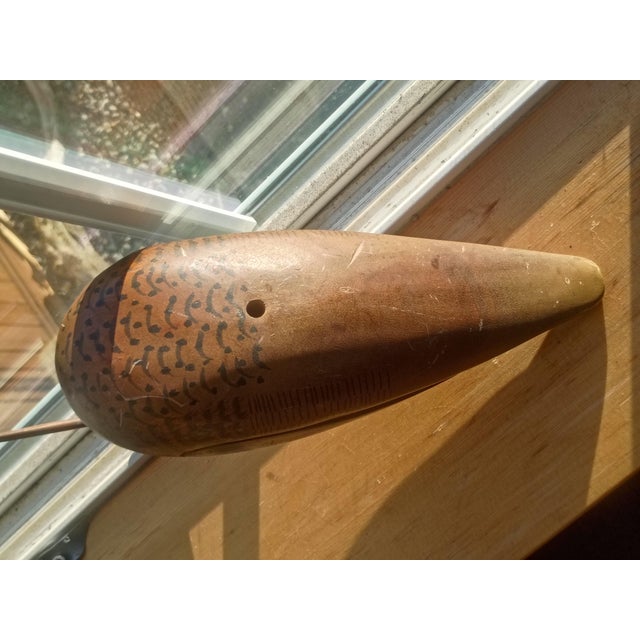 Minimalist Carved Wood Curlew Shorebird With Polished Finish For Sale - Image 4 of 4