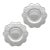 Lalique Honfleur Crystal Bowls, Pair of Two | Frosted French Crystal Catchall, 8.75 Inch Round For Sale