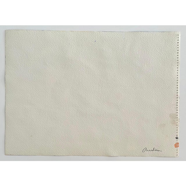 Abstract Expressionism Edward Avedisian, Mod Abstract Expressionist Modernist Edward Avedisian Color Field Art Gouache, c. 1979-1980's For Sale - Image 3 of 5