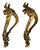 Double Italian Baroque Push Pull Bronze Door Handles, 1890s, Set of 2 For Sale