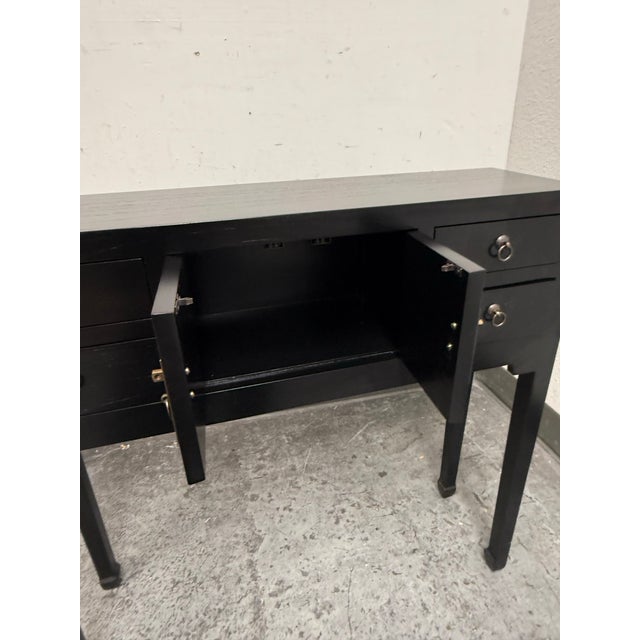2010s Asian Black Console Cabinet For Sale - Image 5 of 12