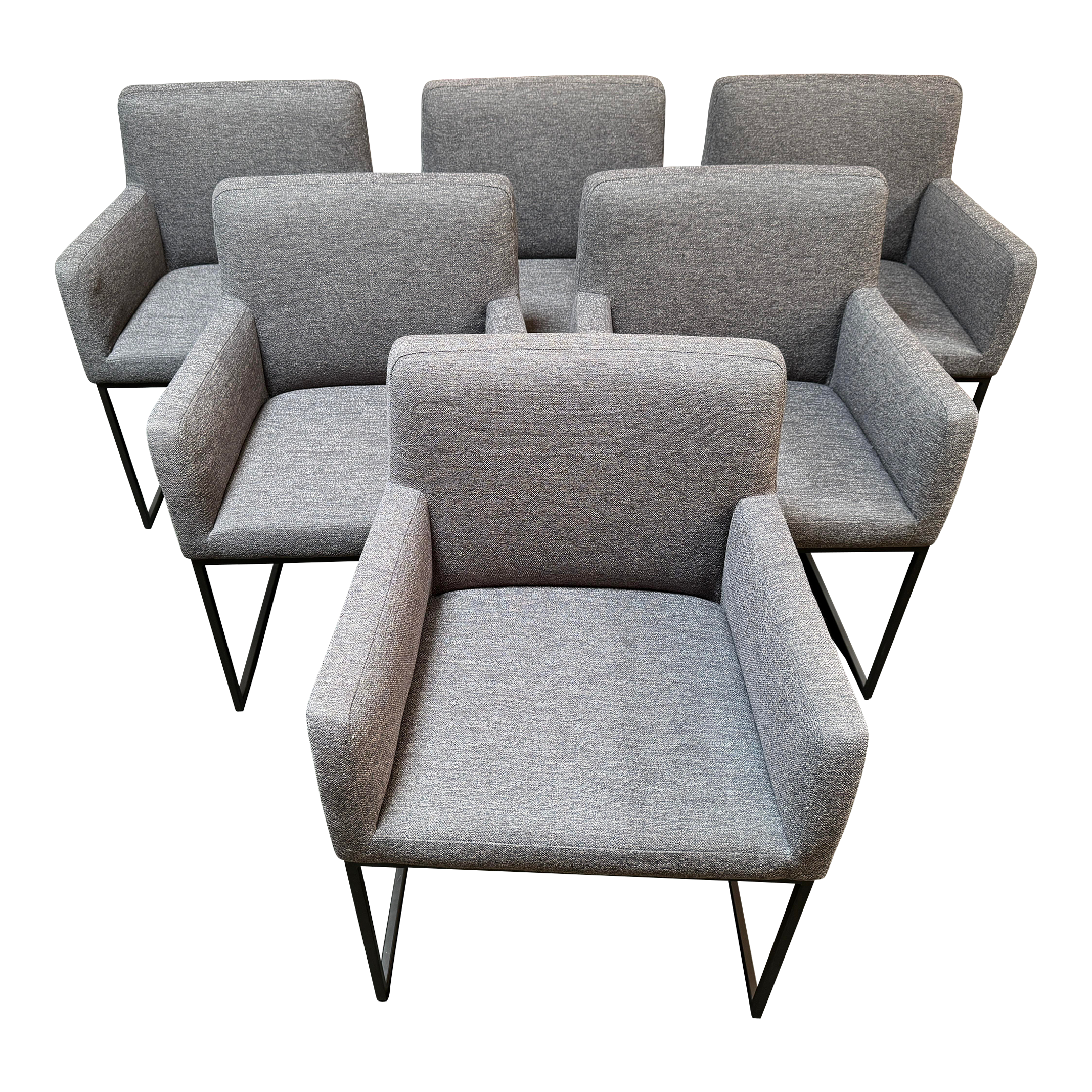 West Elm Range Upholstered Dining Chairs, Set of Six - image 0