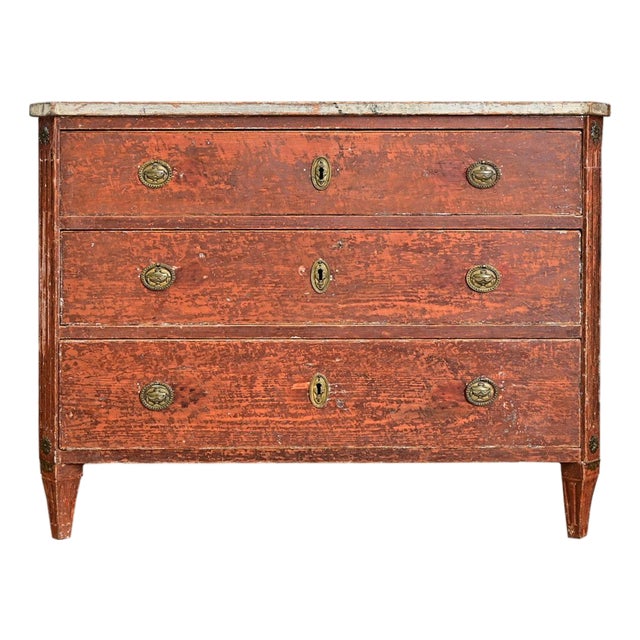 Swedish Gustavian Period 18th Century Painted Commode For Sale