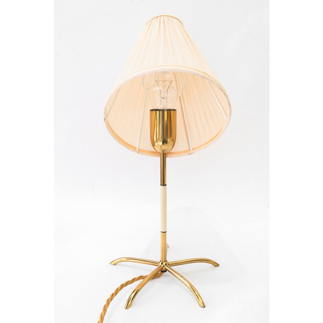 Metal Table Lamp with Fabric Shade by Rupert Nikoll, Vienna, Austria, 1950s For Sale - Image 7 of 18