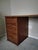 Wood Desk - 2 File Cabinets + Desktop Walnut Wood Portable 3 Pc Retro Wooden Desk Euc For Sale - Image 7 of 13