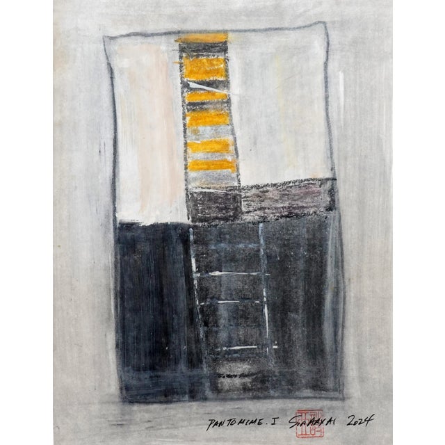 This lively original abstract painting on hand-cut parchment brings a pop of life to any room. The painting is 8X10” hand...