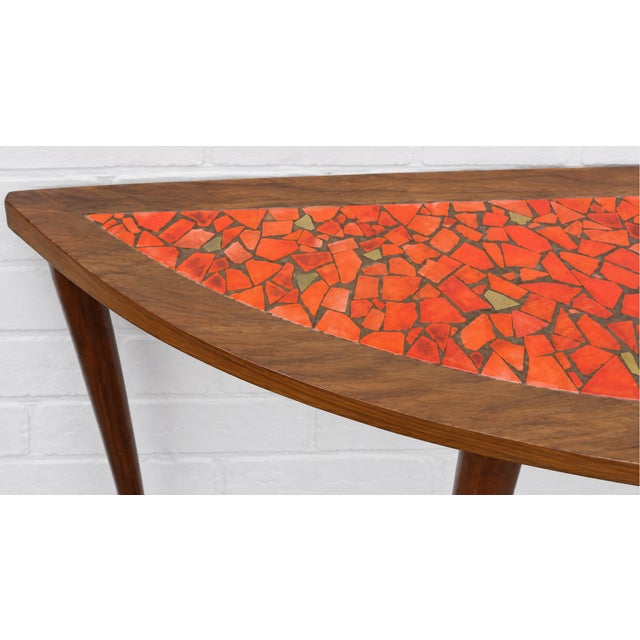 Mid Century Modern Mosaic Top Console Table, C. 1960’s For Sale - Image 4 of 12