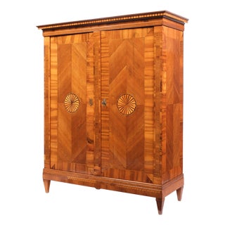 Walnut Wardrobe, Central Germany, 1790s For Sale