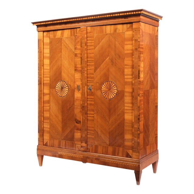 Walnut Wardrobe, Central Germany, 1790s For Sale