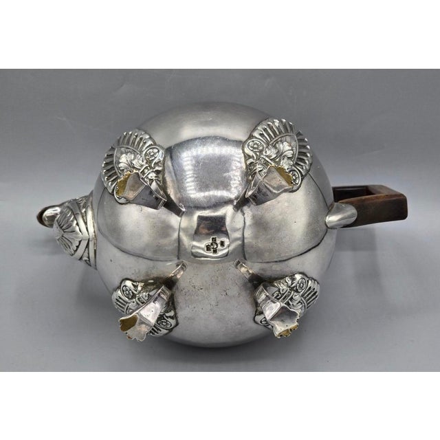 Silver Late 19th Century Victor Saglier - Château De Selincourt Provenance. Empire Teapot Eagle For Sale - Image 8 of 8