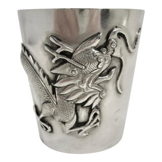 Sterling Silver Chinese Drinking Cup For Sale