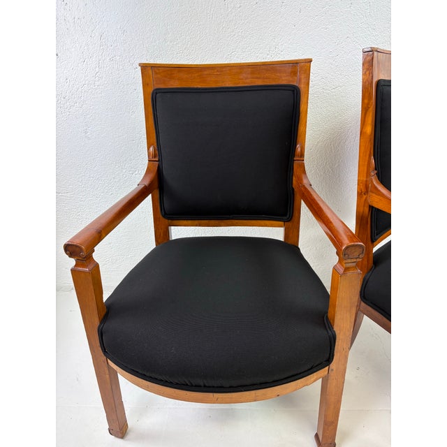 Antique Scandinavian Biedermeier Armchairs/a Pair For Sale - Image 11 of 12