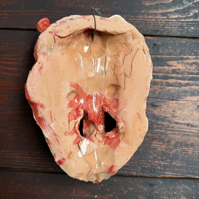 Red Ceramic Apotropaic Mask, Gennaro Condurso, Italy, 2010s For Sale - Image 9 of 10