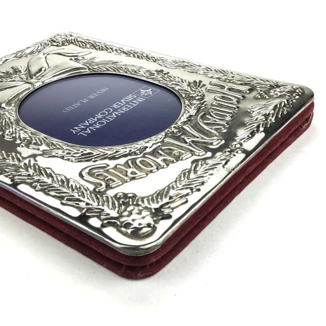 International Silver Vintage Silver Plate Holiday Photo Holder For Sale - Image 4 of 9