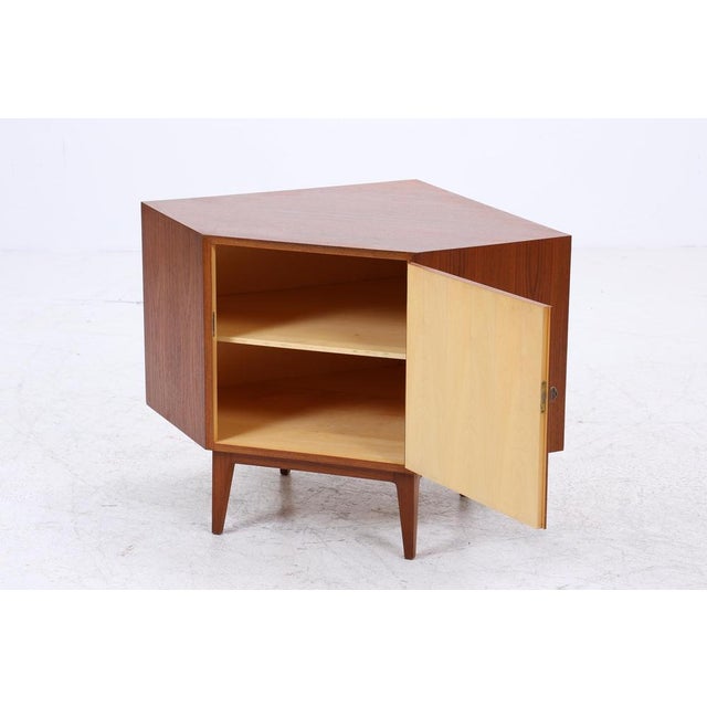 Wood Vintage Corner Chest of Drawers in Teak, 1960s For Sale - Image 7 of 14