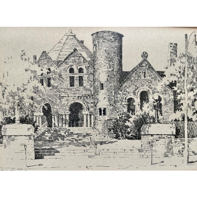 Mid-Century Modern Mid-Century Memphis Architectural Drawings by Paul Penczner - a Pair For Sale - Image 3 of 12