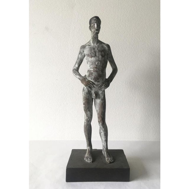 This intense bronze sculpture was made by the well known Italian artist, Aron Demetz, in 2004, Italy. This is a lost wax...