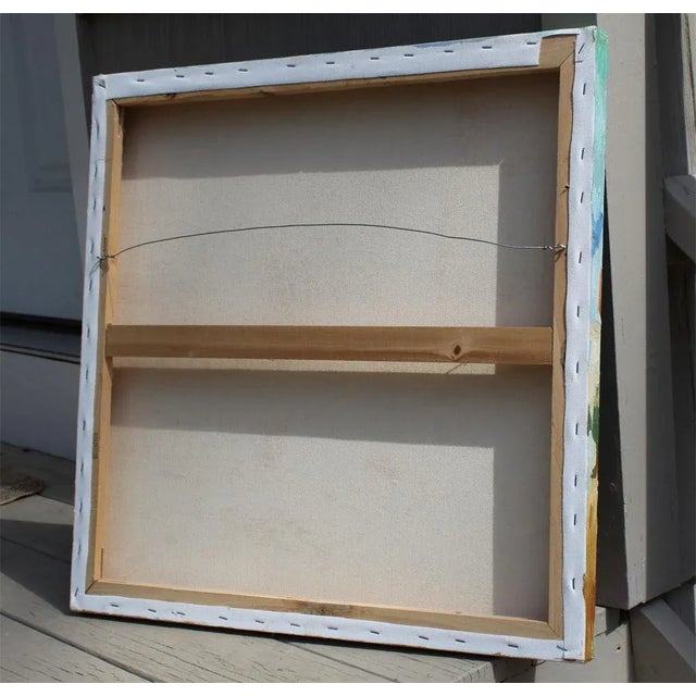 Textile "Beach Day Sand Castle" Impressionist Oil Painting of Children on Canvas by Natalia Bessonova 2012 For Sale - Image 7 of 7