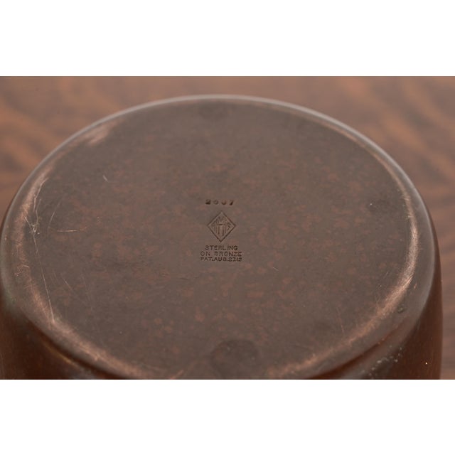 Heintz Arts & Crafts Sterling Silver on Bronze Humidor For Sale - Image 9 of 11